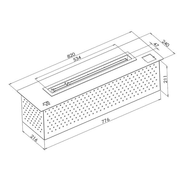 Automatischer Brenner - 82 cm