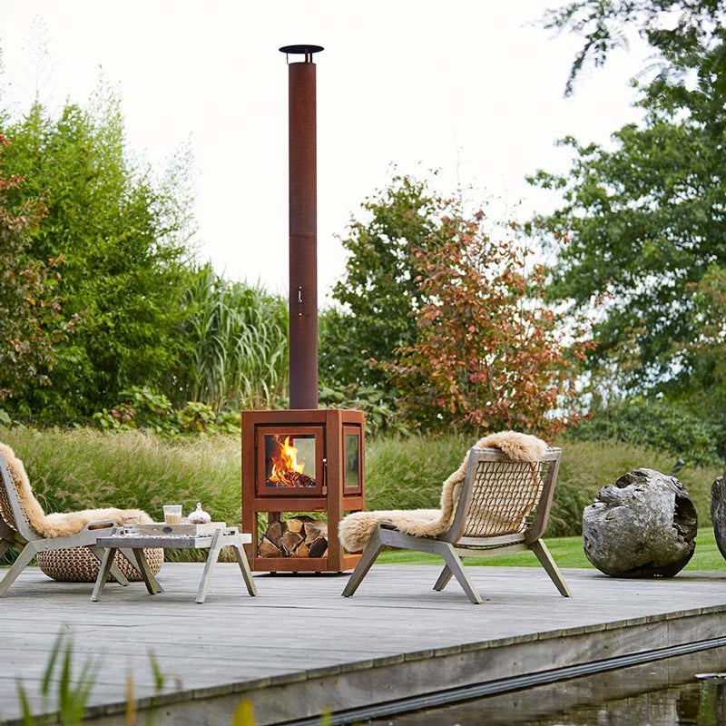Gartenkamin mit Schornstein