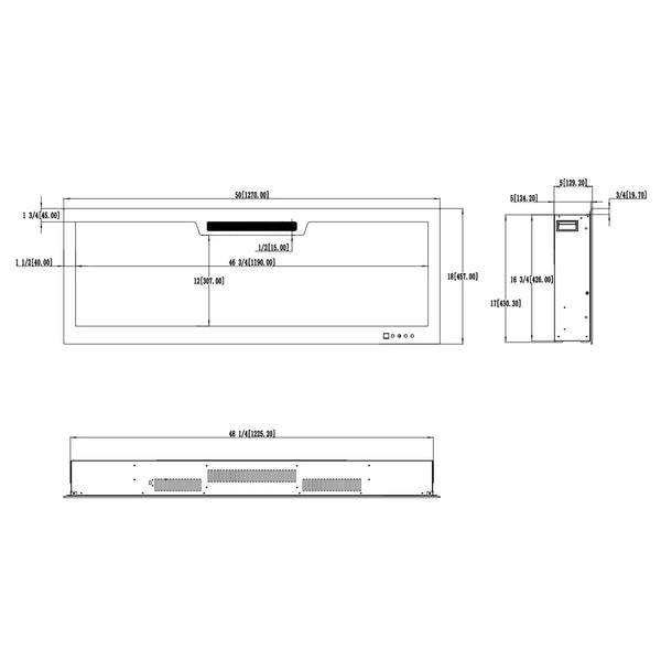Aflamo Elite 127 cm Elektrisk Kamin