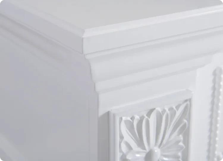 close up picture of the mantel by artiflame