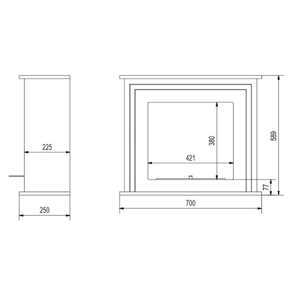 Crawley traditioneller Ethanol-Kamin
