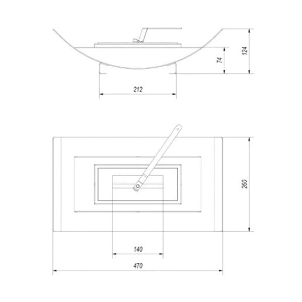 Arc Mini - Gebogener Tischkamin