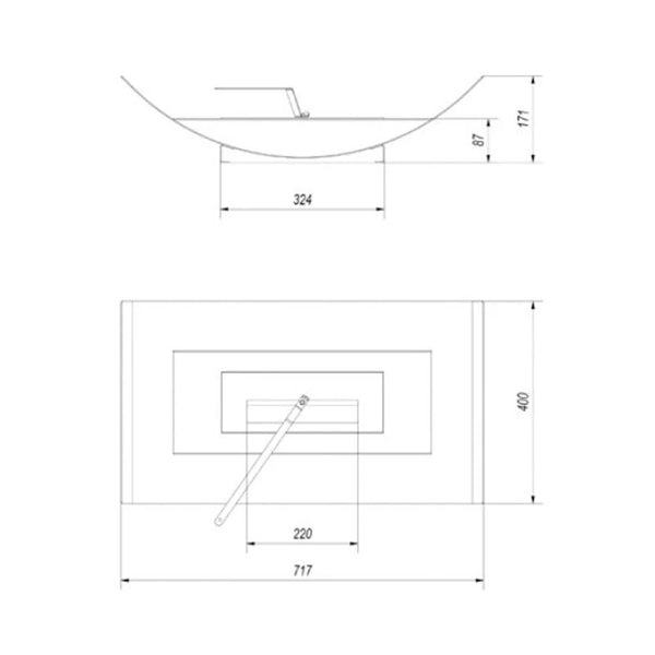 Arc - Gebogener Tisch oder Bodenkamin