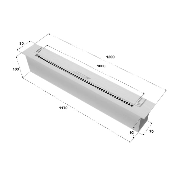 Schlanke Brennkammer - 120 cm
