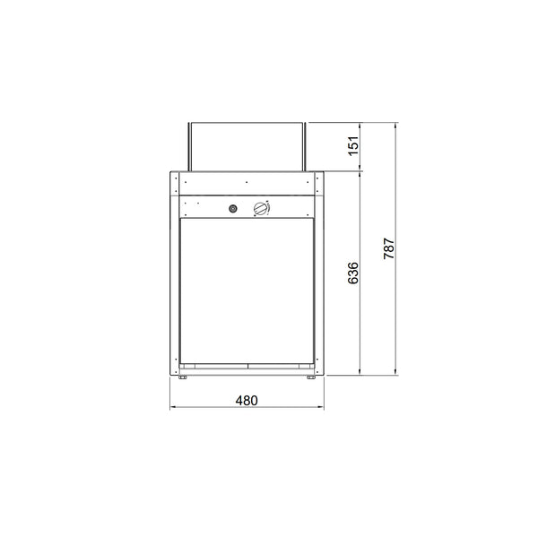 Quadratischer Tisch - Outdoor-Gaskamin