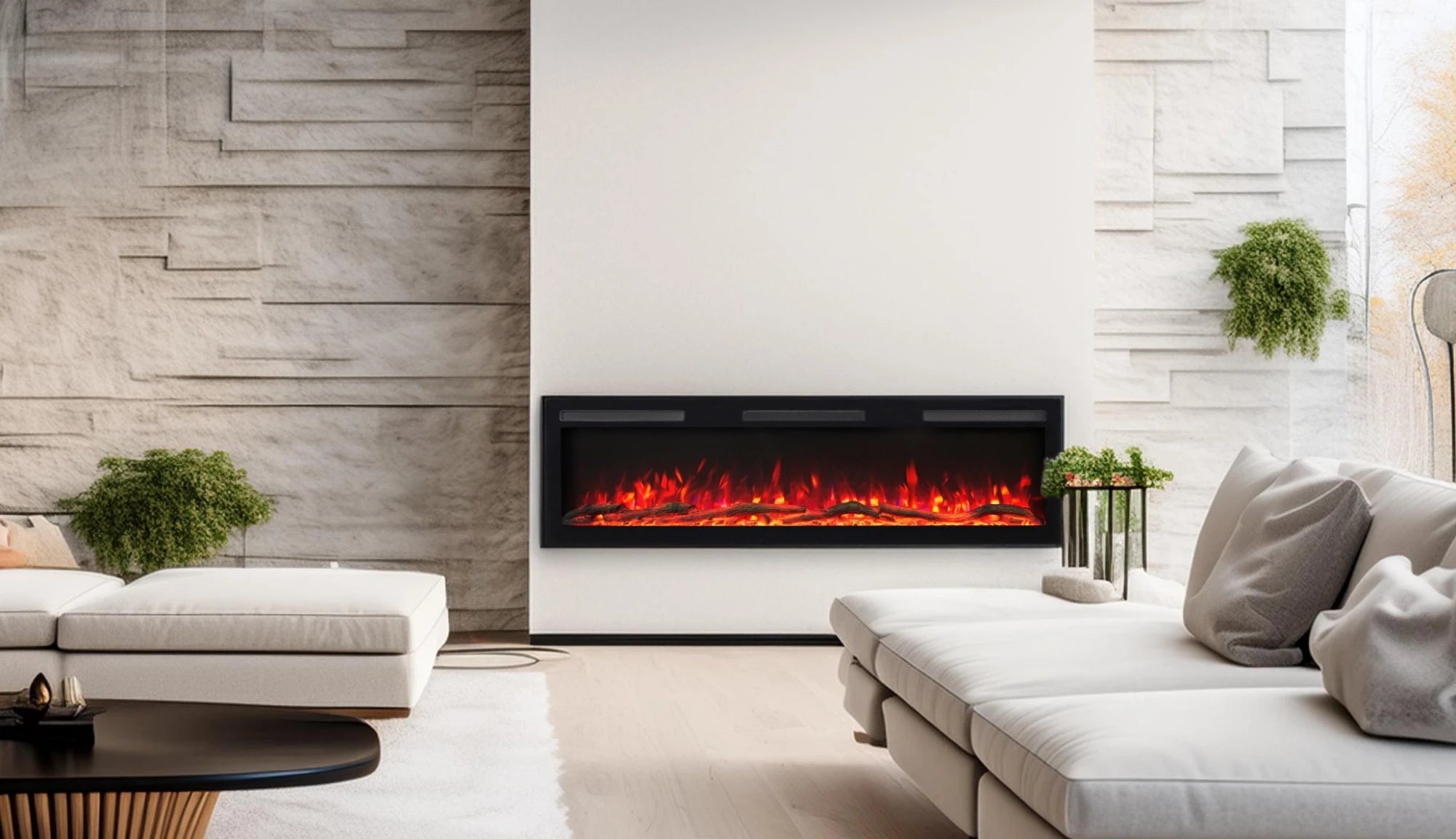 Majestic PRO vægmonteret elektrisk pejs 60" (152 cm)