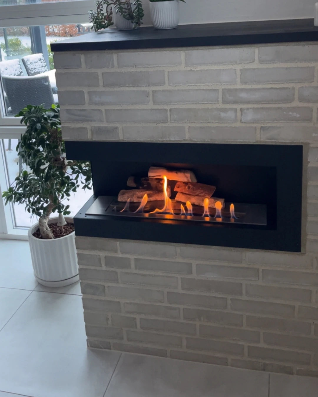 Corner Fireplace 85 cm - Left