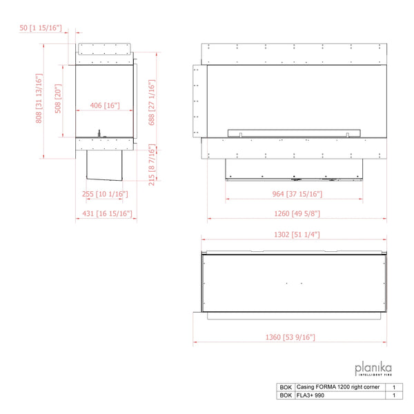 Forma 1200 Rechte Ecke