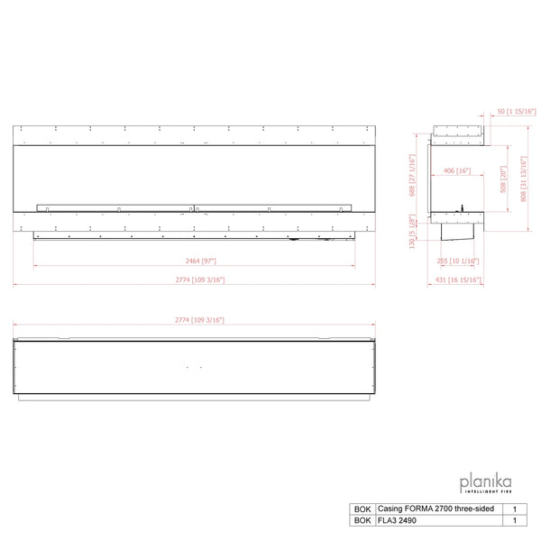 Forma 2700 Dreiseitig