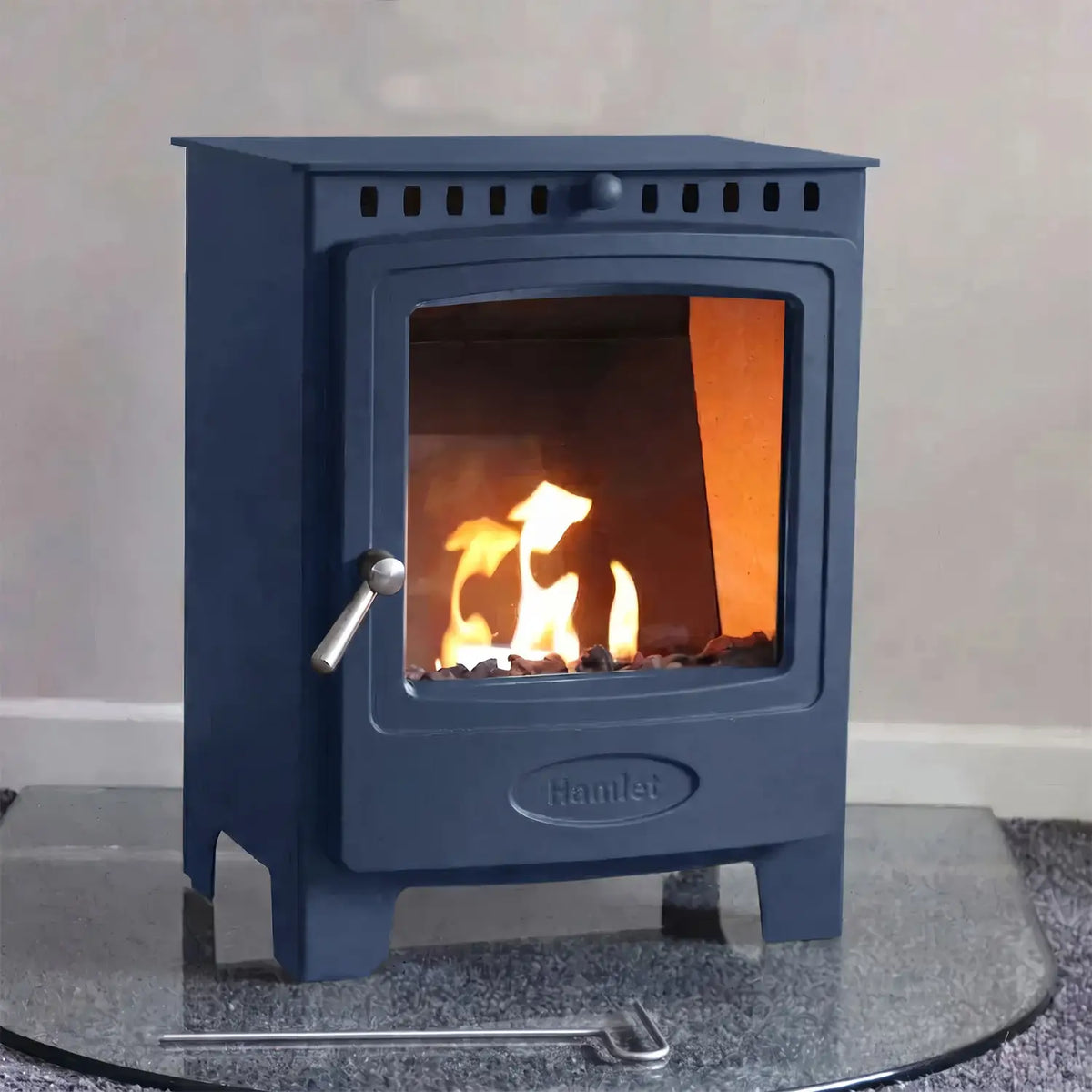 Hamlet Solution 5 Atlantic Blau – Freistehender Bioethanol-Kamin