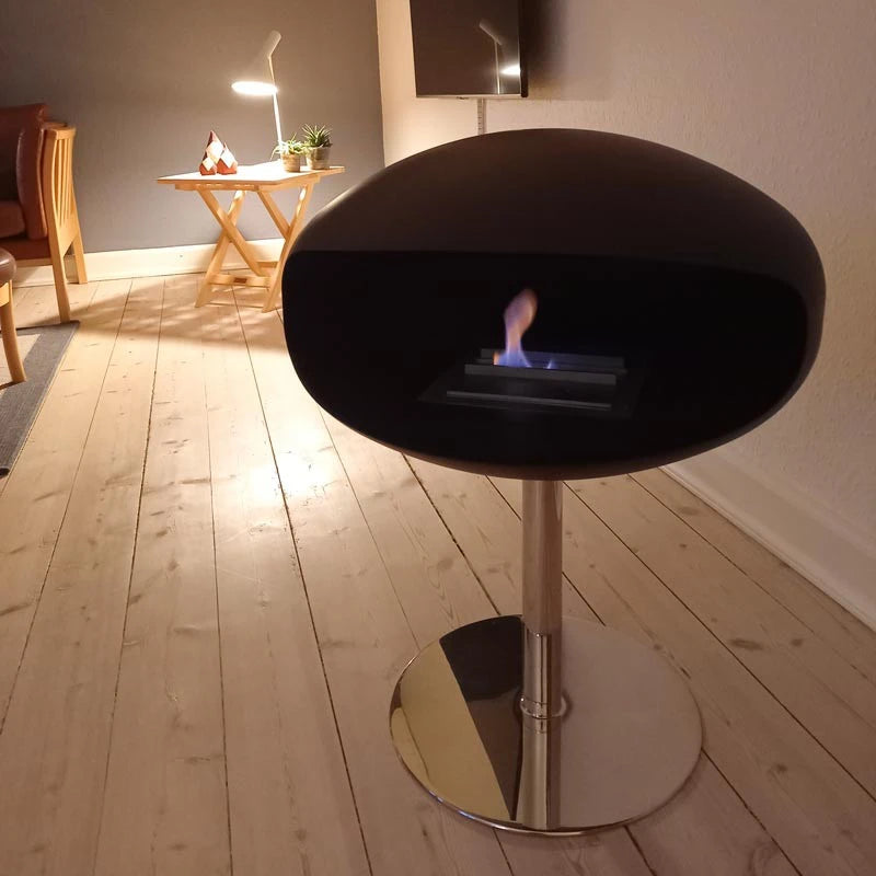 Cocoon Pedestal mit Stahlsockel - Schwarz