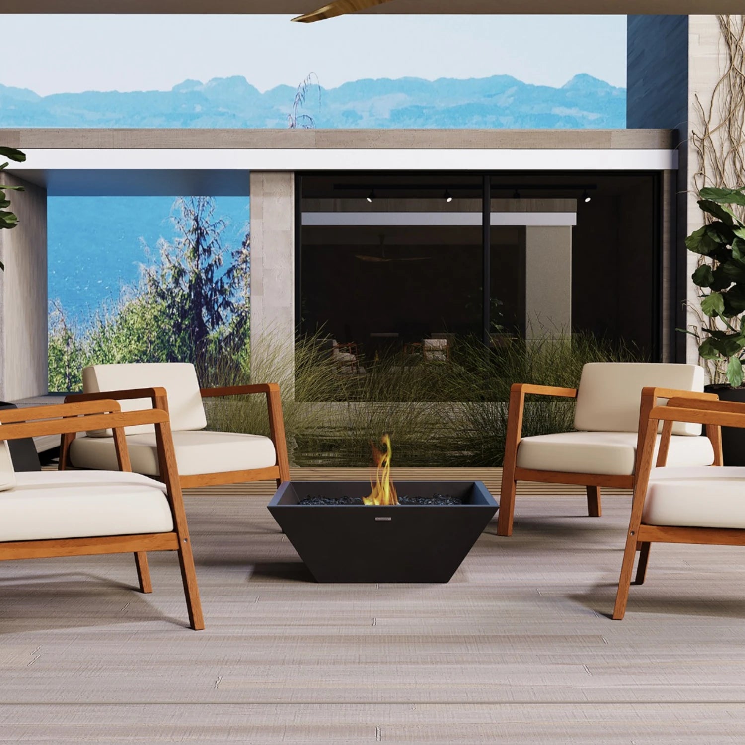 Nova 600 – Outdoor-Bioethanol-Kamin in Graphit