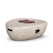 Estate Organic 107 Travertine – Organischer Gas-Feuertisch