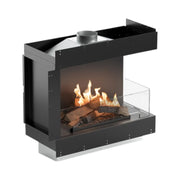 Flogs Box 800 Eckmodell rechts (Rauchabzug-Anschluss) – Bioethanol-Kamin