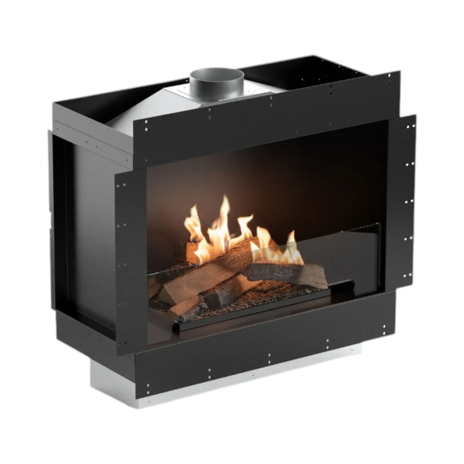 Flogs Box 800 einseitig (mit Rauchrohranschluss) – Bioethanol-Kamin