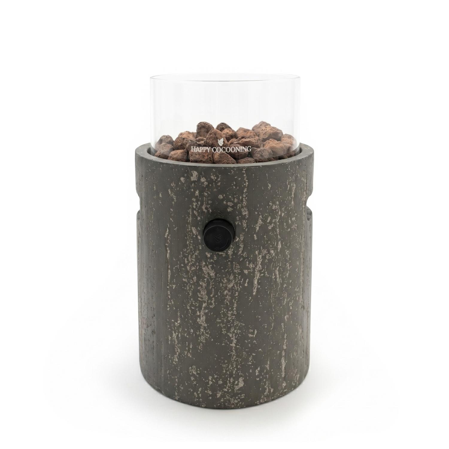 Lumi Stone Dark Travertine – Tisch-Gaskamin