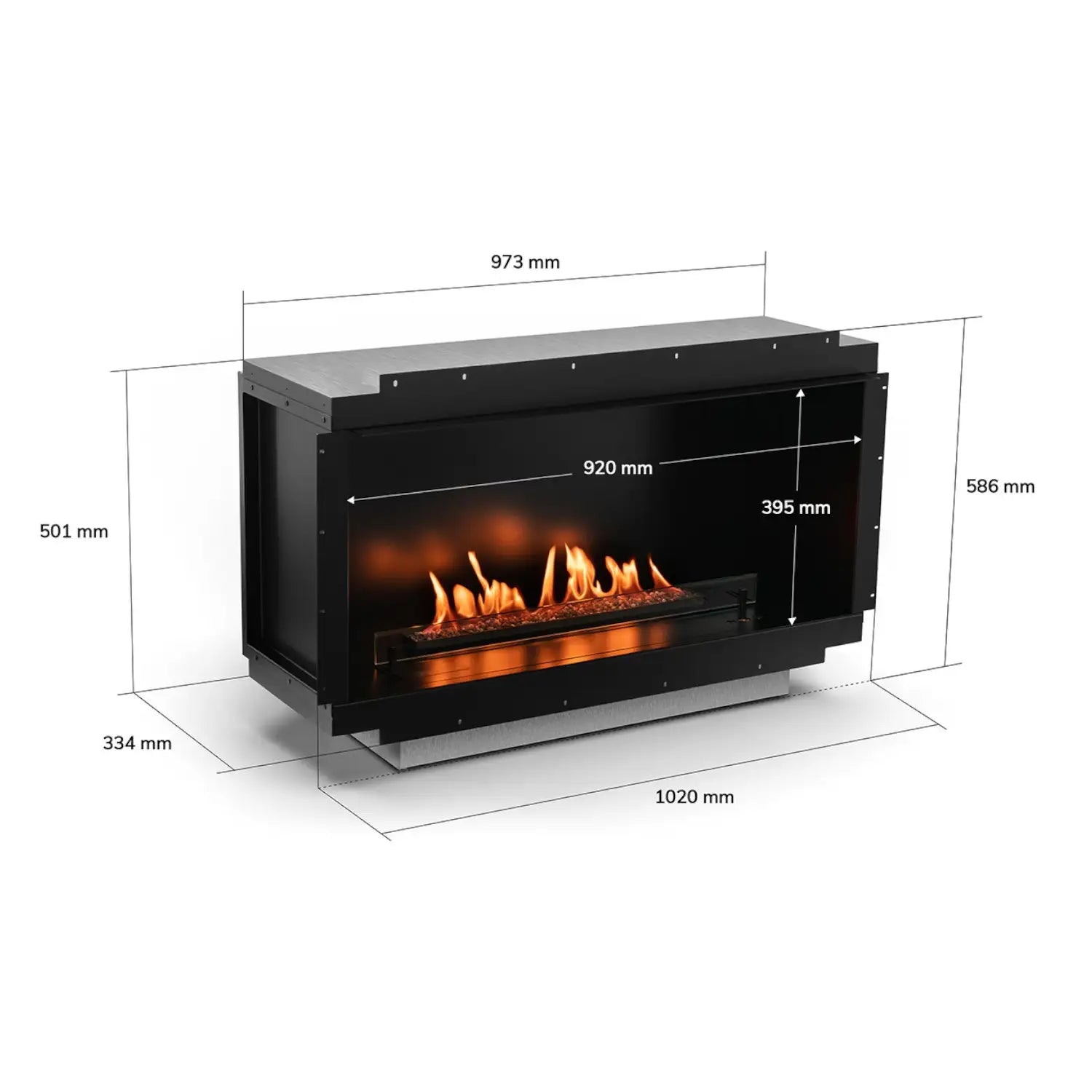 Neo 750 Fireplace - Indbygningsbiopejs