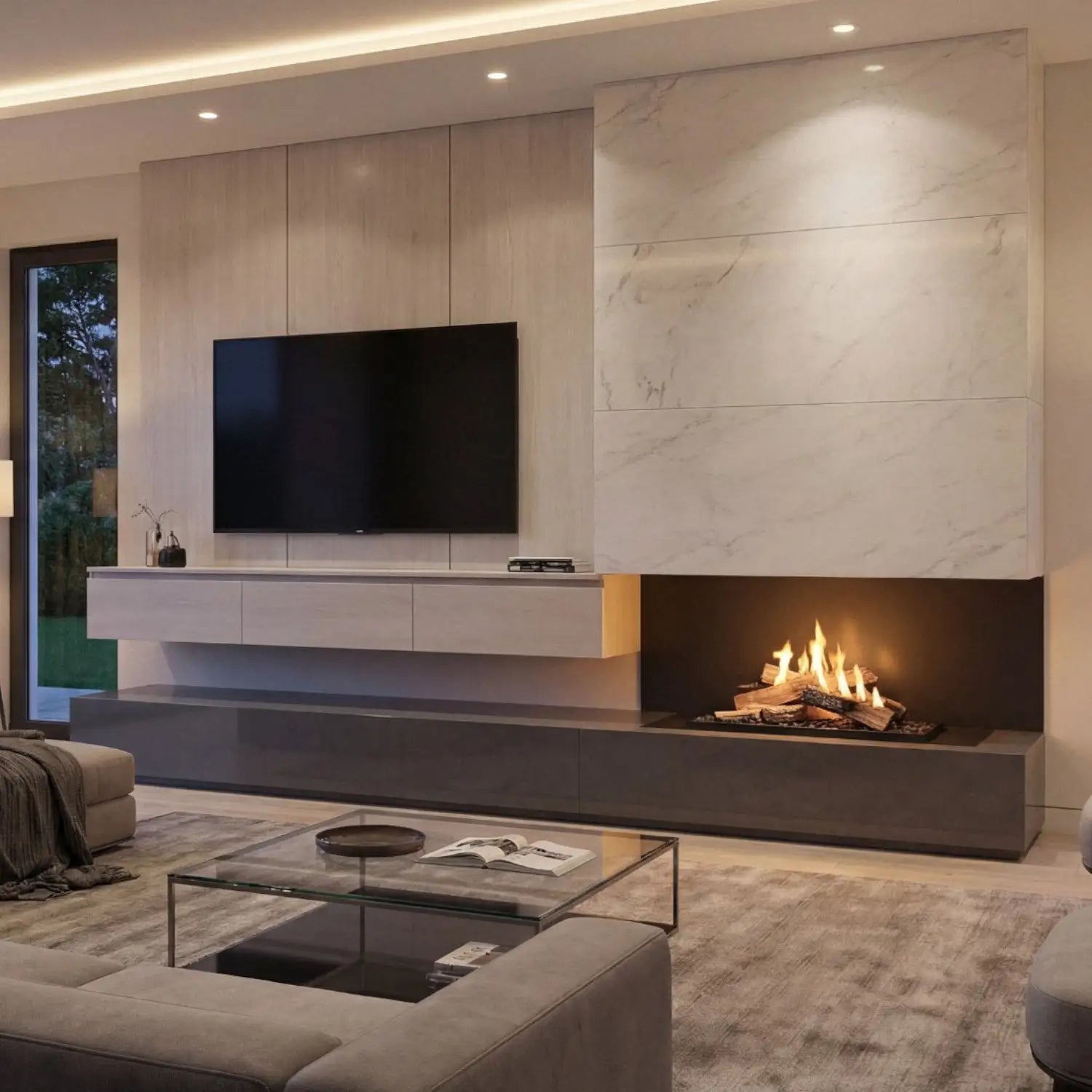 Planika FLA4 990 Logs – Fernbedienbarer Ethanol Kaminbrenner mit realistischen Holzflammen