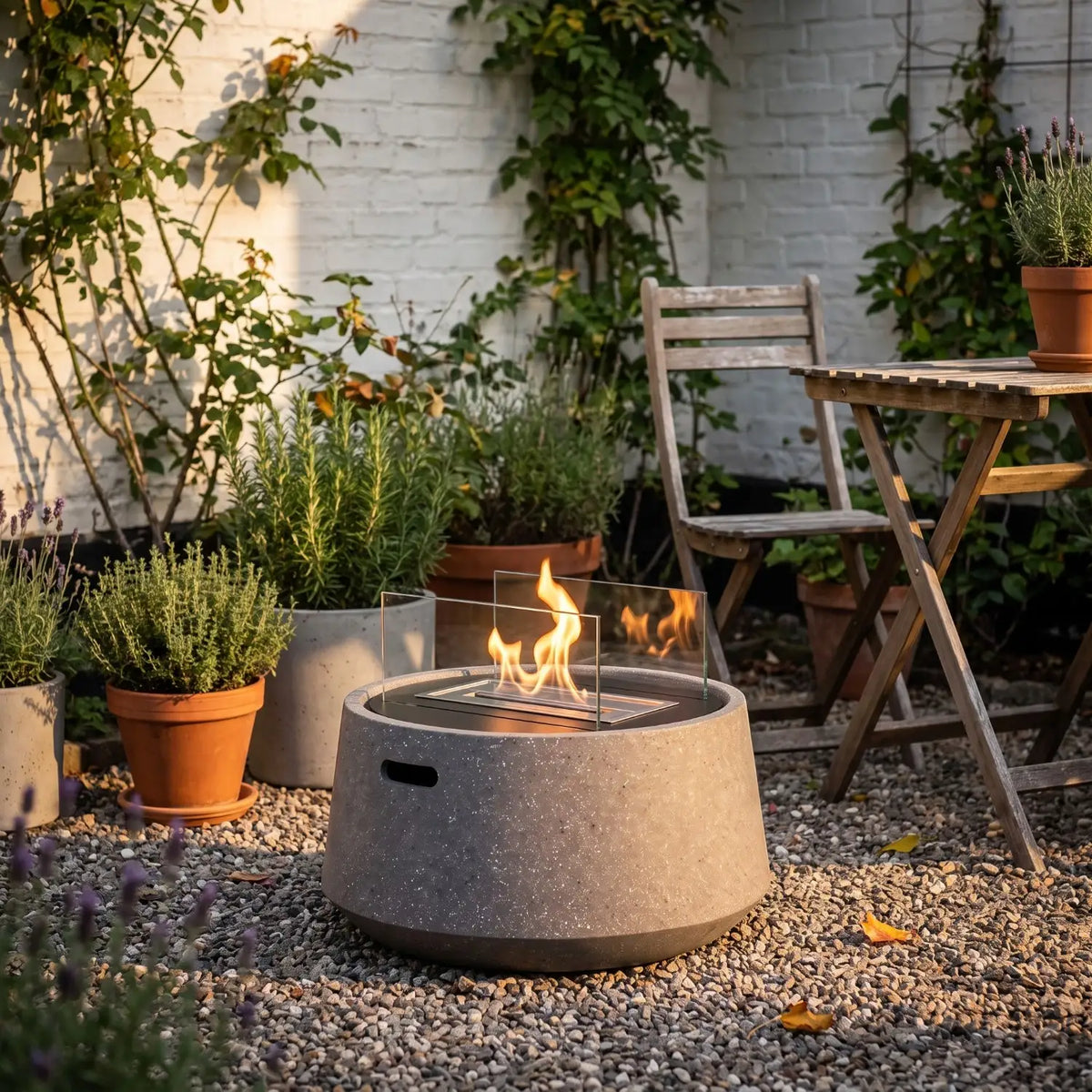 KELO – Granitgrau – Outdoor-Bioethanol-Kamin