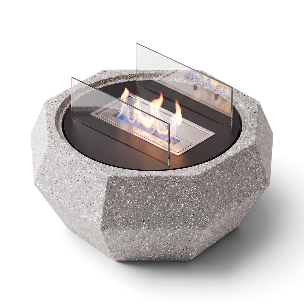 NOVA – Granitgrau – Outdoor-Bioethanol-Kamin
