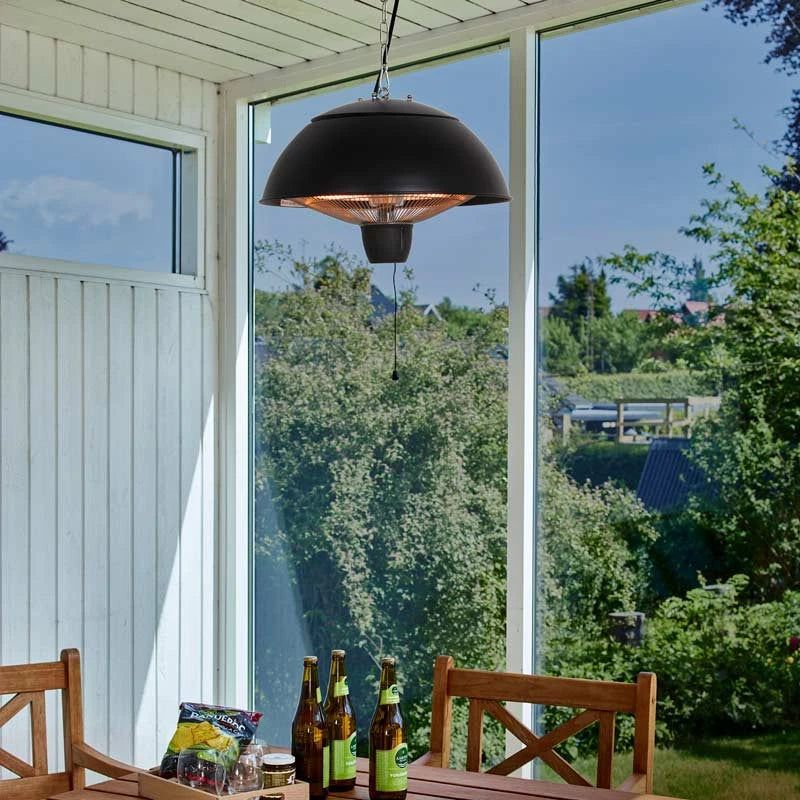 Terrassenheizer 600/ 1500W, HA, Ø42 cm, Schwarz