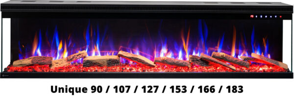 Unique 166 cm - Three-sided Electric Fireplace