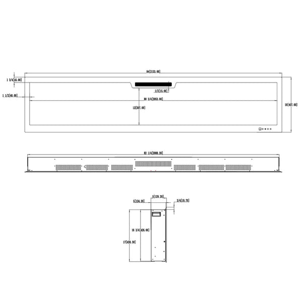 Aflamo Elite 213,3 cm elektrischer Kamin堡