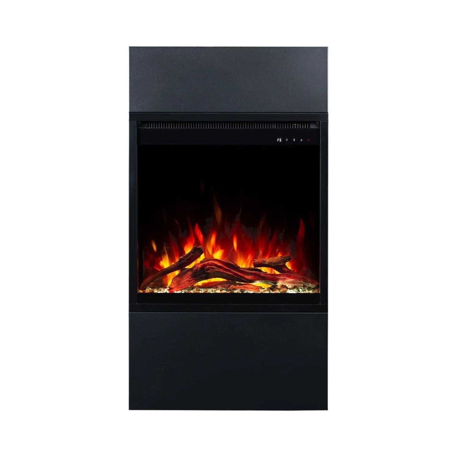 Milos 60 Black - Freestanding Electric Fireplace