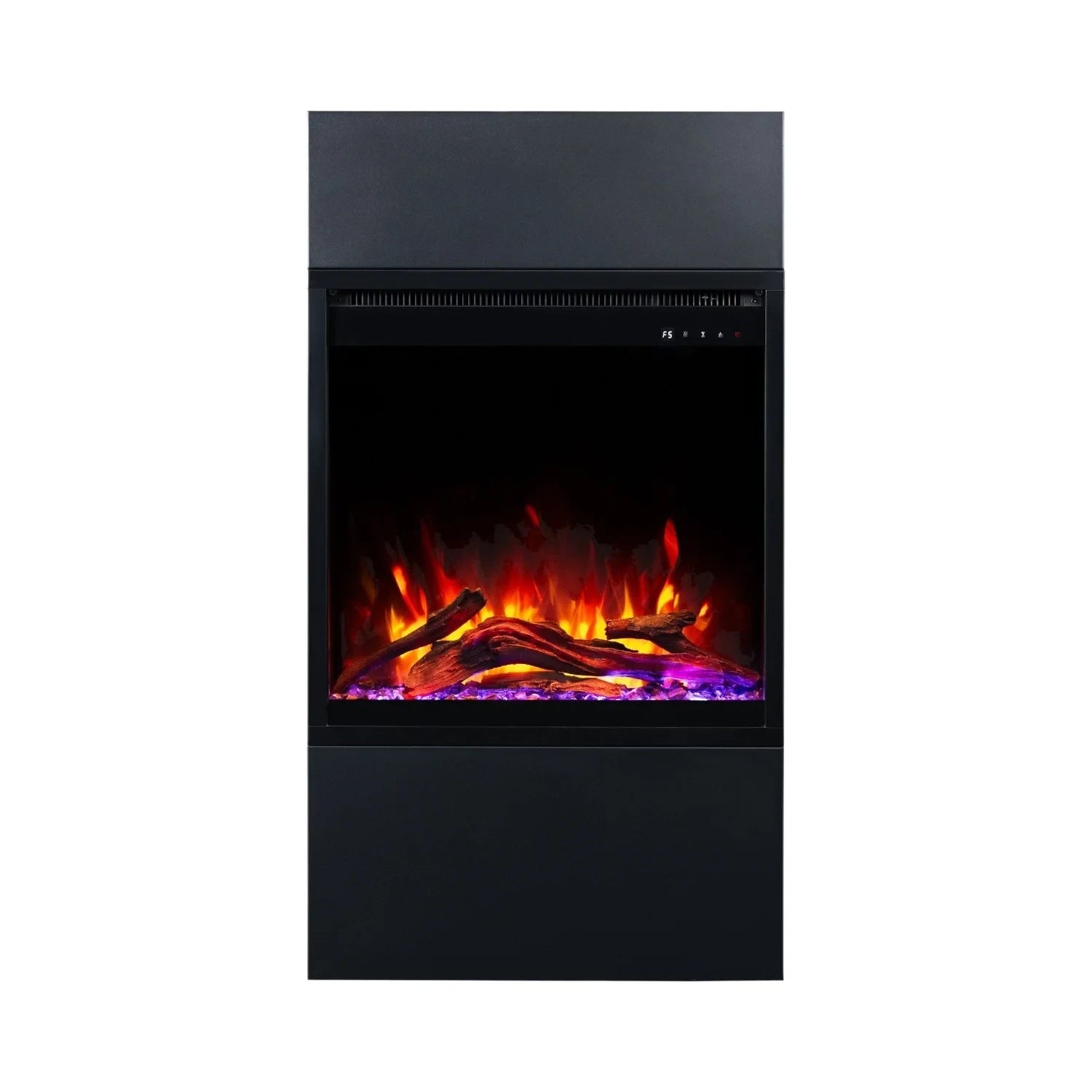 Milos 60 Black - Freestanding Electric Fireplace