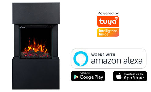 Texel Elektrischer Kamin - Schwarz