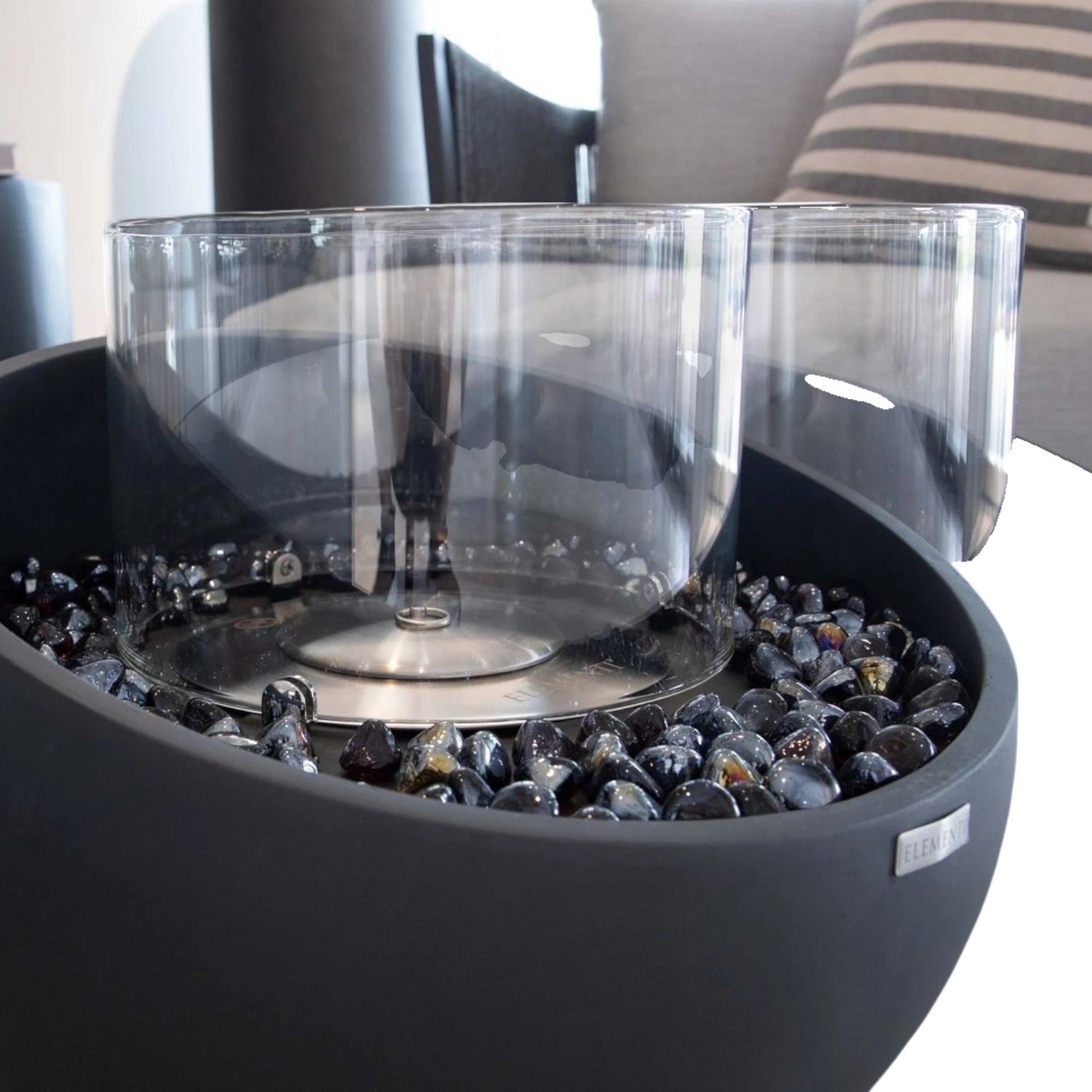 FIRENZE Bioethanol Schale S – Schiefer Schwarz