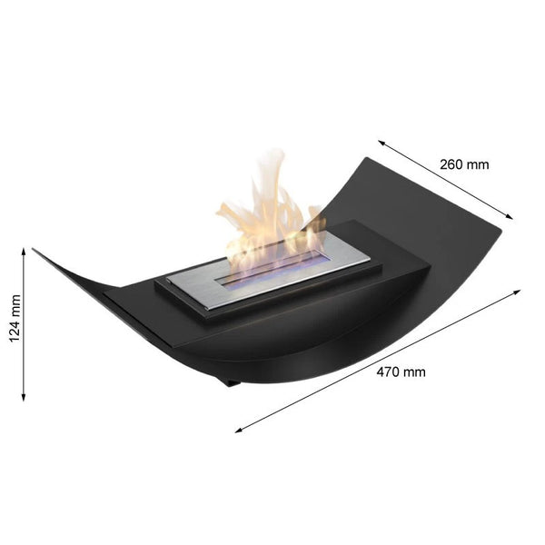 Arc Mini - Gebogener Tischkamin