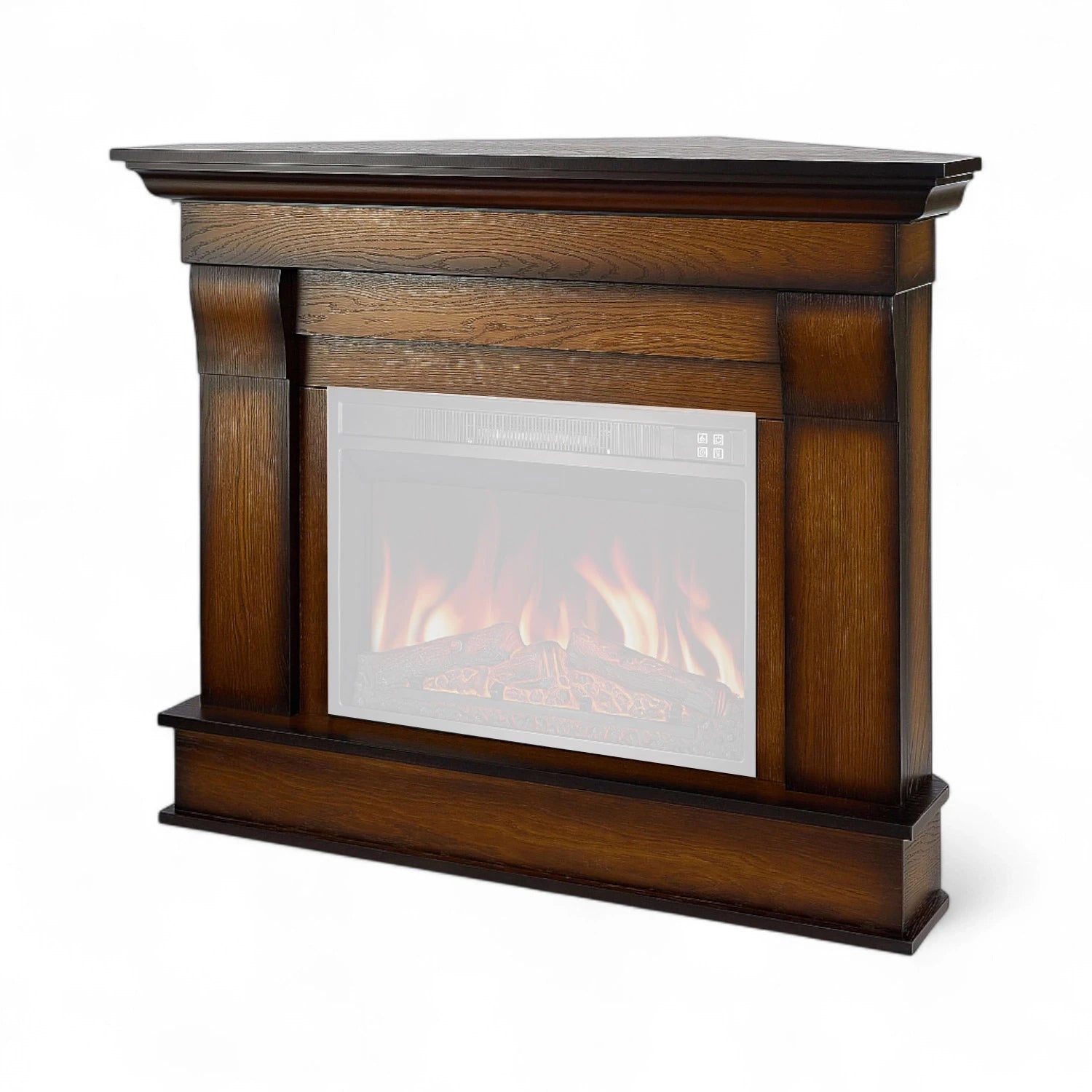 Albion Corner Fireplace Mantel – Antique Oak (Frame Only)