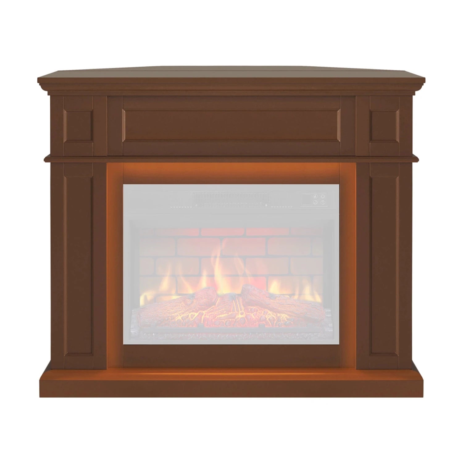 Linz Universal 2-in-1 Mantel Frame - Brown (Frame Only)