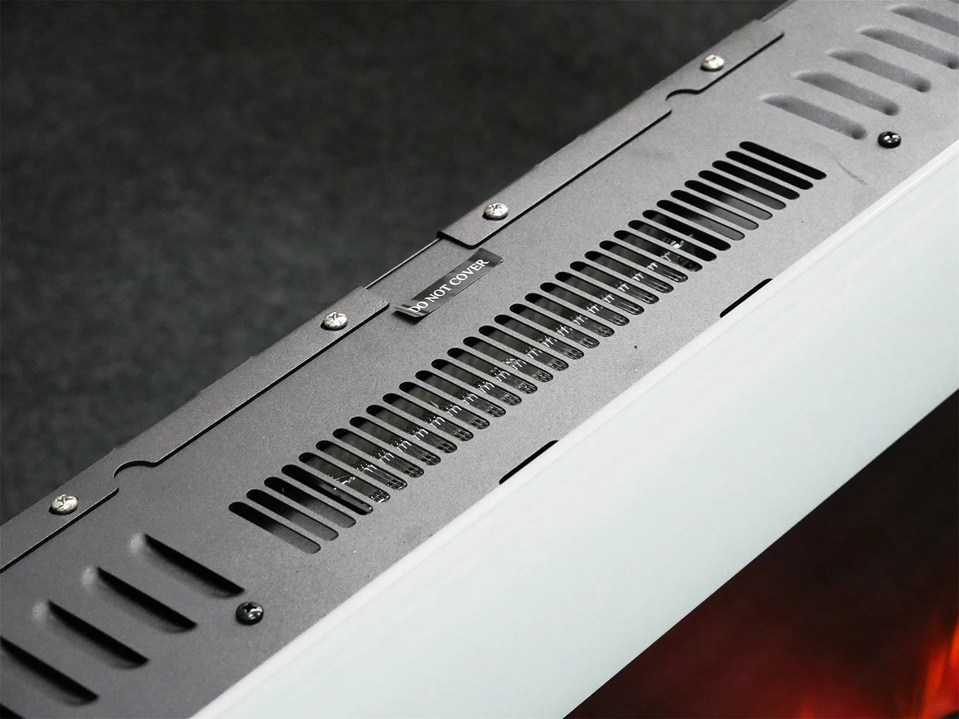 Azurite 127 cm - Weiß Væghængt Elektrokamin