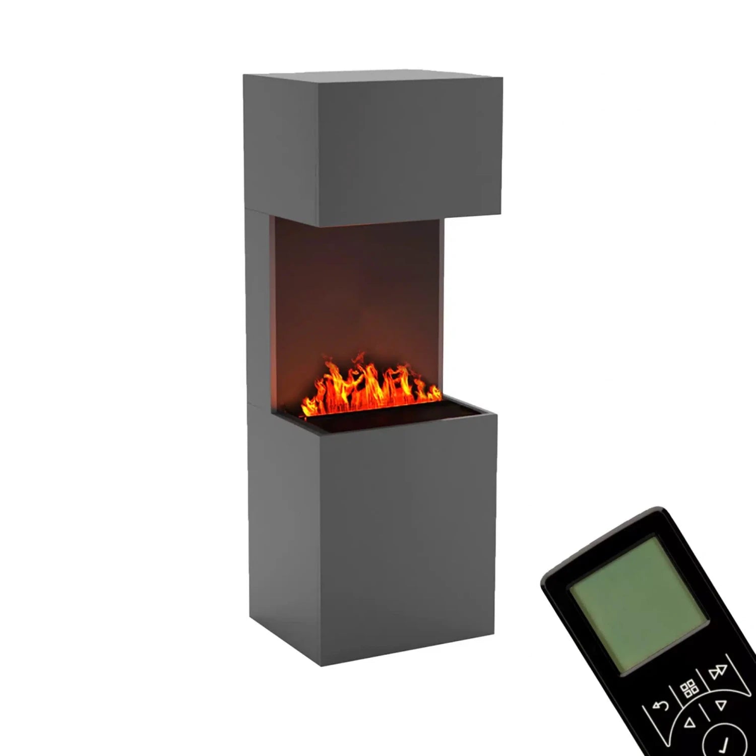 Beethoven Grau - OMC 600 | Freistehender Wasserdampf-Kamin