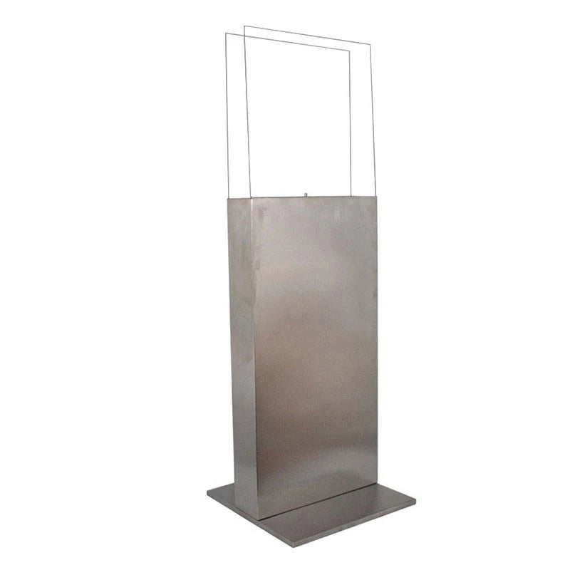 Hoher Bioethanolkamin mit Glas - Stahl