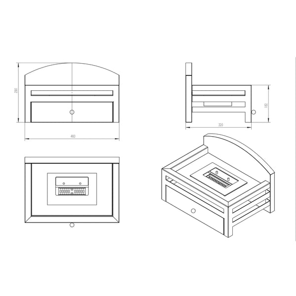 Kingston - Freestanding bioethanol grate