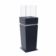Boden Bio-Kamin mit Glas - Schwarz