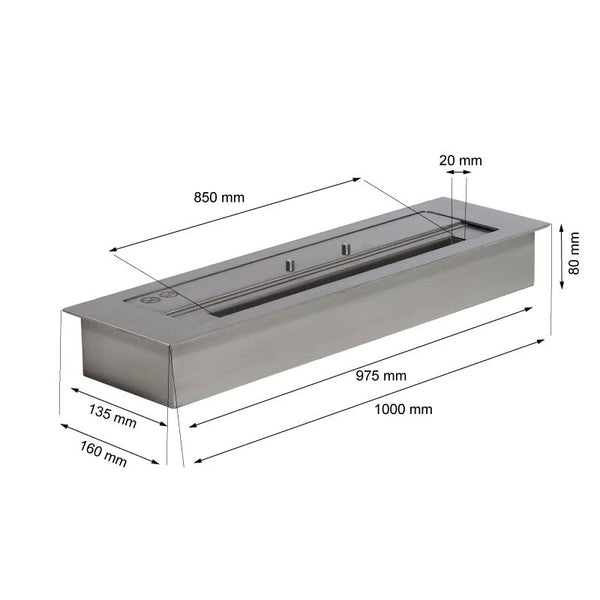 Superior 5 Liter Bioethanol Brenner - 100 cm