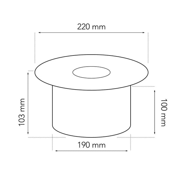 Runder 2,5 Liter Bioethanol-Kaminbrenner für draußen Ø22 cm