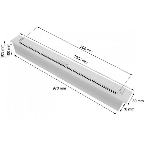 Slimline-Brennkammer - 100 cm