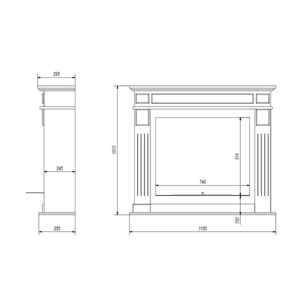 Crosby - Freestanding Bioethanol Fireplace