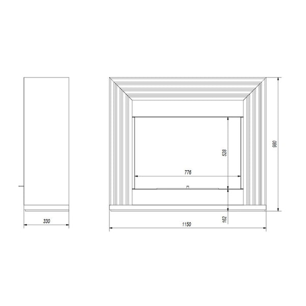Crook Freestanding Bio Fireplace