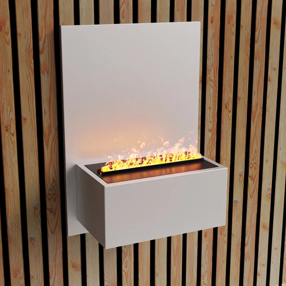 Brekke - Weiß - Væghængt Vanddamp Kamin