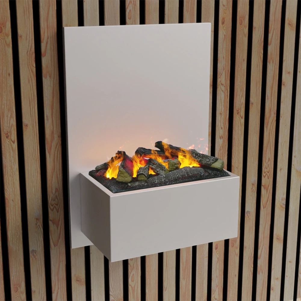Brekke - Weiß - Væghængt Vanddamp Kamin
