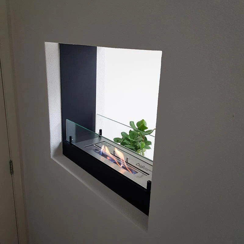 60 cm Einbaukamin - Schwarz