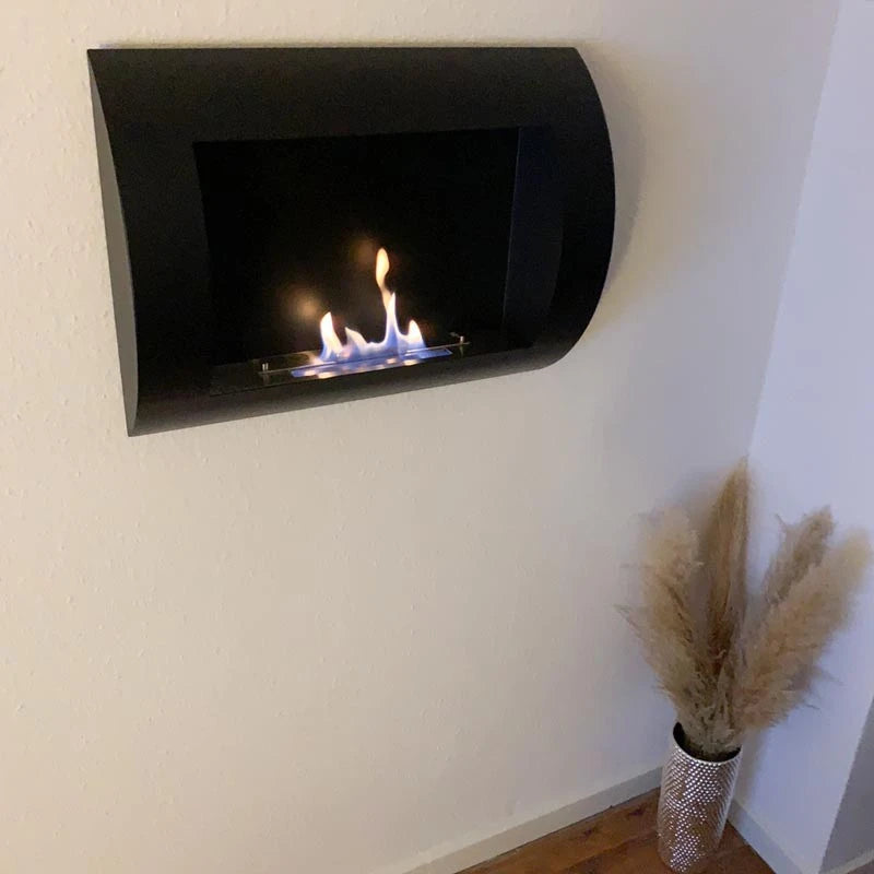 Ocean - Black Bio Wall Fireplace
