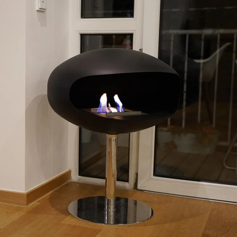 Cocoon Pedestal mit Stahlsockel - Schwarz