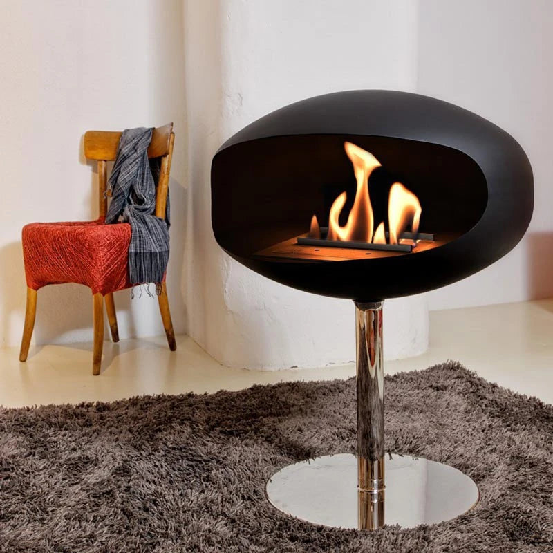 Cocoon Pedestal mit Stahlsockel - Schwarz